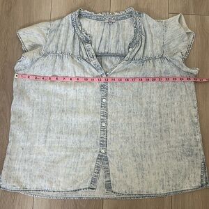 Rails Ruthie button-down light denim blouse, size XXL